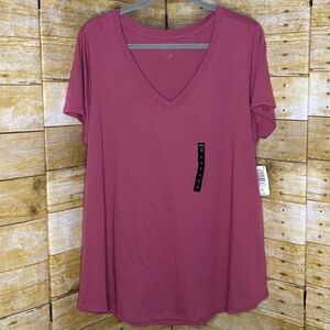 TORRID CLASSIC FIT GIRLFRIEND SIGNATURE JERSEY V-NECK TEE SIZE 2X